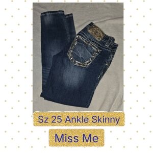 ❤️Miss Me Ankle Skinny Jeans Sz 25